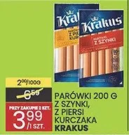 Parówki z szynki kurczaka Krakus promocja w Wafelek