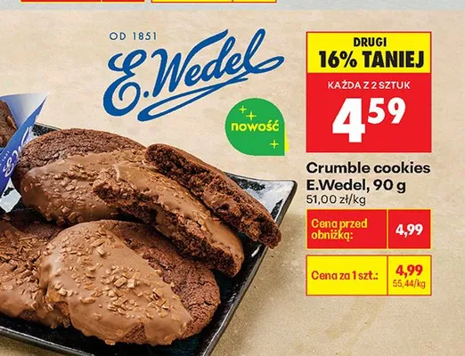 Crumble cookies promocja w Biedronka