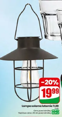 Lampa solarna latarnia 1 LED promocja w Dino