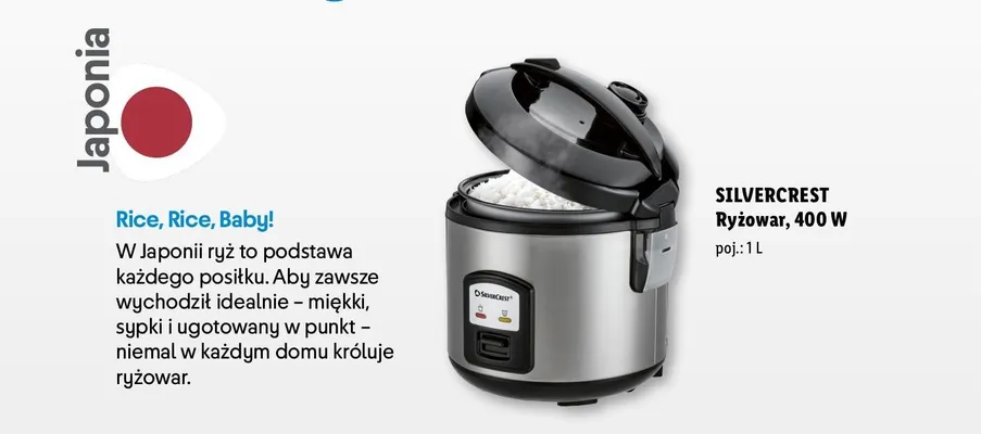 Ryżowar, 400 W promocja w Lidl