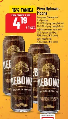 Piwo Dębowe Mocne promocja w POLOmarket