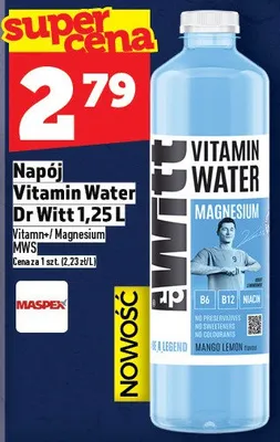 Napój Vitamin Water Dr Witt 1,25L promocja w TOPAZ