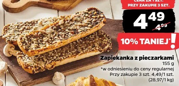 Zapiekanka z pieczarkami Netto promocja w Netto