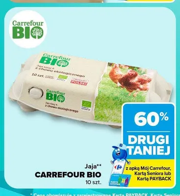 Jajka kurze Carrefour BIO promocja w Carrefour Market