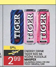 Napój energetyczny Tiger Classic promocja w Wafelek