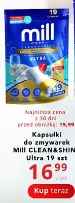 Kapsułki do zmywarek Mill CLEAN&SHINE Ultra promocja w Poczta Polska
