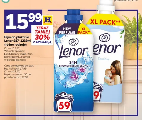 Płyn do płukania Lenor Sensitive promocja w Hitpol
