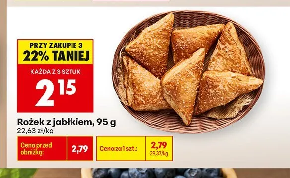 Rożek z jabłkiem promocja w Biedronka