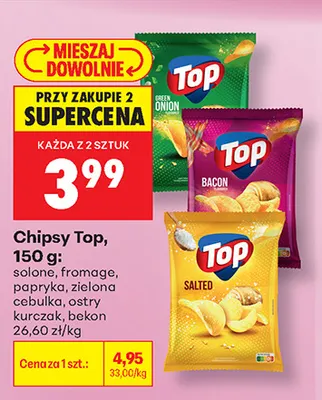 Chipsy Top papryka promocja w Biedronka