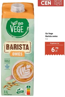 Napój owsiany Go Vege Barista owies promocja w Biedronka