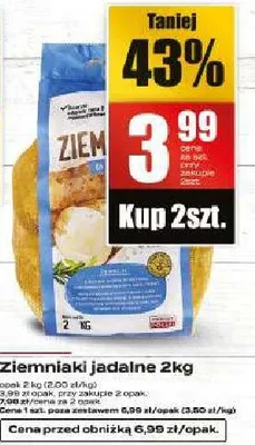 Ziemniaki jadalne promocja w Supeco