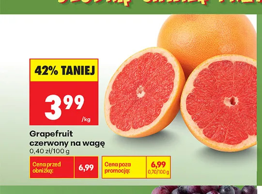 Grapefruit czerwony na wagę promocja w Biedronka