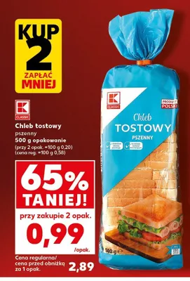 Chleb tostowy pszenny K-Classic promocja w Kaufland