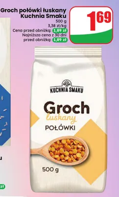 Groch połówki łuskany Kuchnia Smaku promocja w Dino