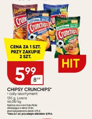 Chipsy Crunchips promocja w Chata Polska
