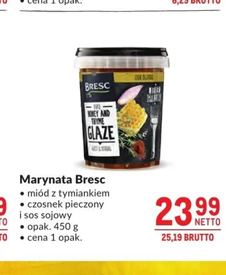 Marynata miód z tymiankiem czosnek pieczony i sos sojowy Bresc promocja w Makro