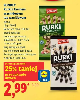 Rurki z kremem waniliowym promocja w Lidl