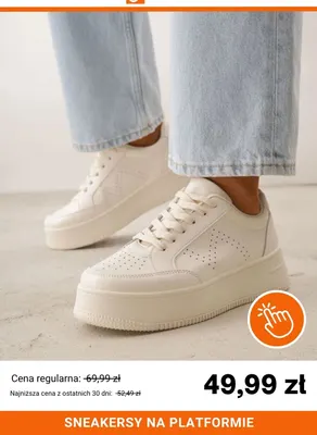Sneakersy na platformie Born2be promocja w Born2be