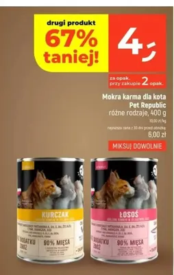 Mokra karma dla kota Pet Republic Łosoś promocja w Dealz