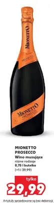 Wino musujące Mionetto Prosecco promocja w Kaufland