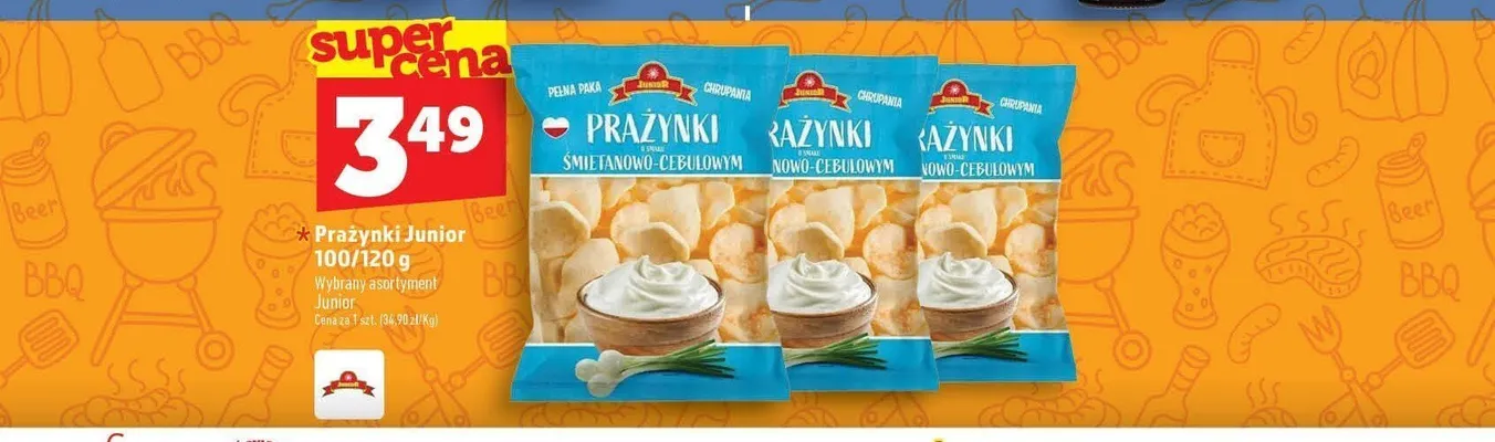 Prażynki Junior o smaku solonym promocja w TOPAZ