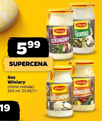 Sos tatarski / czosnkowy / sos tański / goulaska promocja w Netto