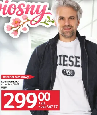 Kurtka męska materiał zamszowy rozmiary 50-58 promocja w Selgros
