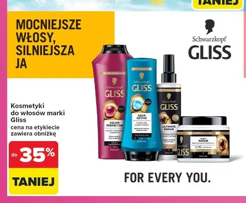 Kosmetyki do włosów Gliss promocja w Carrefour