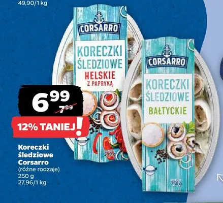 Koreczki śledziowe bałtyckie Corsarro promocja w Netto