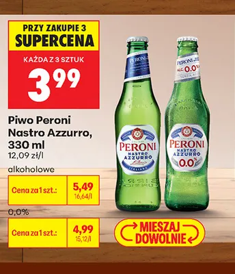 Piwo Peroni Nastro Azzurro promocja w Biedronka