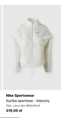 Kurtka sportowa Nike Sportswear mleczny promocja w Lounge by Zalando