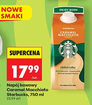 Napój kawowy Caramel Macchiato Starbucks promocja w Biedronka
