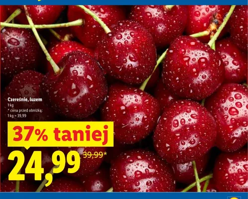 Czereśnie luzem promocja w Lidl