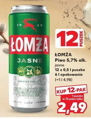 Piwo Jasne 5,7% alk. promocja w Kaufland