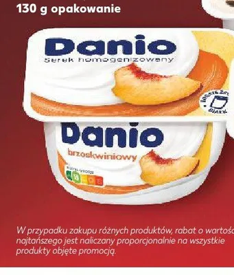 Serek homogenizowany brzoskwiniowy Danio promocja w Kaufland