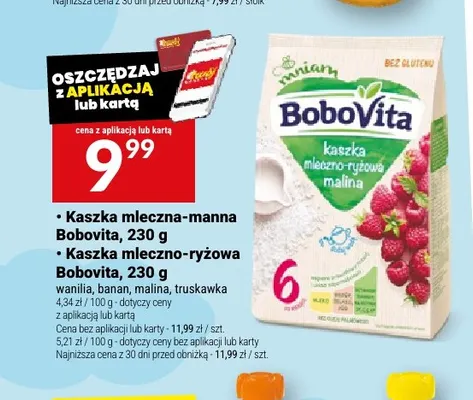Kaszka mleczno-ryżowa BoboVita banan promocja w Twój Market
