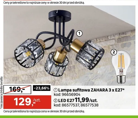 Lampa sufitowa ZAHARA promocja w Leroy Merlin