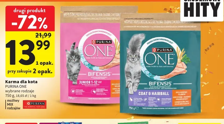 Karma dla kota Purina One Bifensis Junior 1-12 promocja w Intermarche