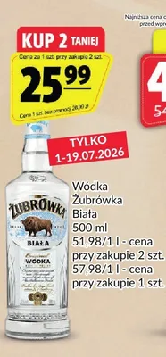 Wódka Żubrówka Biała promocja w Prim Market