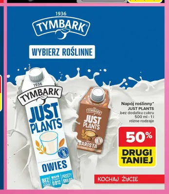 Napój roślinny owsiany Tymbark Just Plants Owies promocja w Carrefour