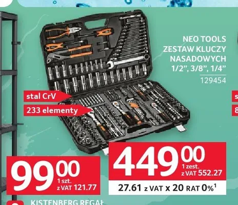 Zestaw kluczy nasadowych Neo Tools promocja w Selgros