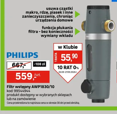 Filtr wstępny Philips AWP1830/10 promocja w Leroy Merlin