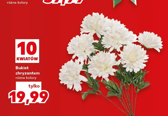 Bukiet chryzantem 10 kwiatów promocja w Kaufland