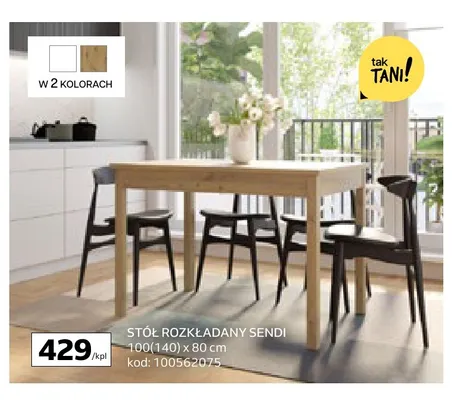 Stół rozkładany Sendi promocja w Komfort