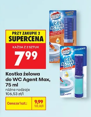 Kostka żelowa WC Gel Active Discs promocja w Biedronka