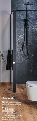 Kabina prysznicowa walk-in GoodHome Evanna z półką promocja w Castorama