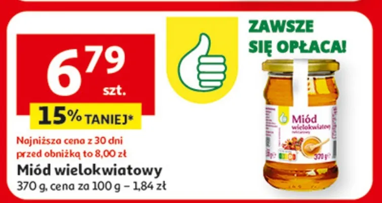 Miód wielokwiatowy promocja w Auchan
