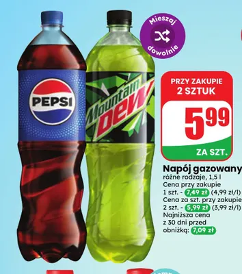 Napój gazowany Mountain Dew promocja w Dino