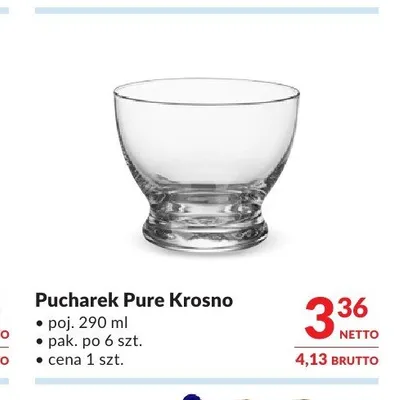 Pucharek Pure Krosno 290 ml promocja w Makro