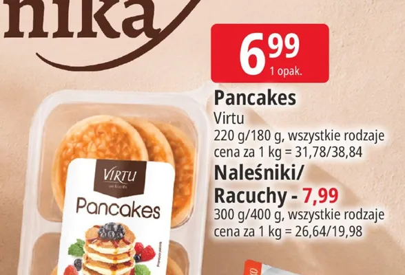 Pancakes Virtu 220 g promocja w Leclerc